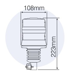 Girofar compact xenon 2W multivoltaj 10-100V cu prindere cap de bara si amortizor vibratii Girofar compact xenon 2W multivoltaj 10-100V cu prindere cap de bara si amortizor vibratii